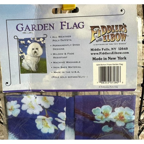 Bichon Frise Garden Flag Retired 12 x 16 inches New in Package Fiddlers Elbow - Picture 6 of 8